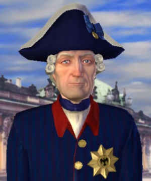 Friedrich im 3D-Diplomatiebildschirm